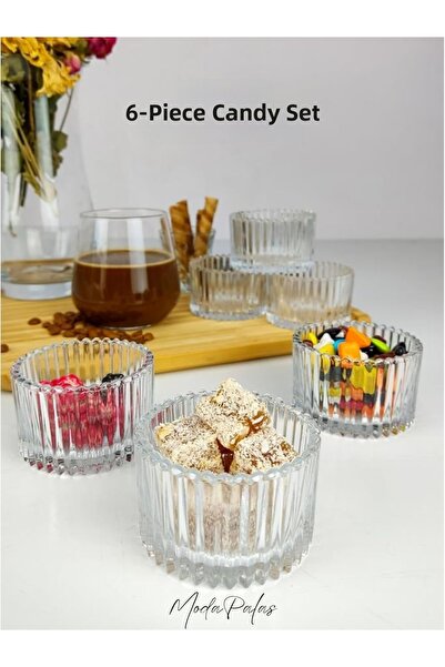 Empressco Sultan 6 Piece Glass Snack Bowl Presentation Magnolia-magnolia Bowl