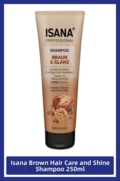 Isana Professional شامبو العناية واللمعان للشعر البني 250 مل