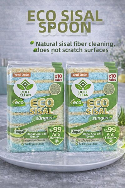 DUFF CLEAN 20 Sisal Sponges 🌿 Lifli – Special Textured Durable Pinterest Kit...