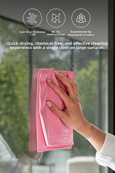 Silva Πανί Υψηλής Ποιότητας από Υπερ-ινών - Ροζ (40x40 εκ.)