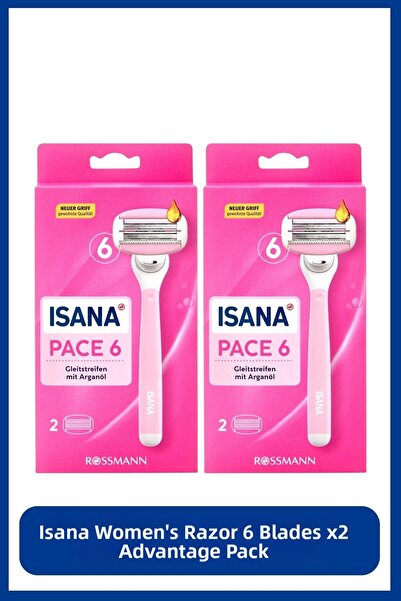 ISANA Ξυράφια για γυναίκες, 6 λεπίδες X2 Συσκευασία