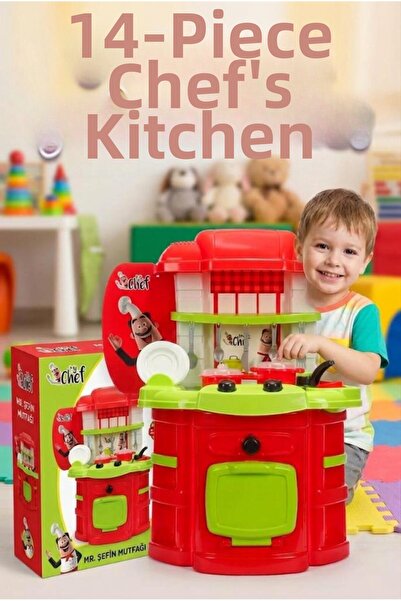 Tıfıl Toys مطبخ الشيف الصغير! مجموعة أدوات المطبخ التعليمية المكونة من 14 قطع...