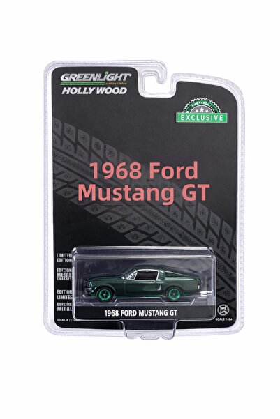 Greenlight Collectibles 1:64 1968 فورد موستانج جي تي – نموذج تشيس الحصري (عجل...