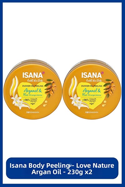 ISANA Body Peeling - Love Nature Argan Oil - 230 Gr