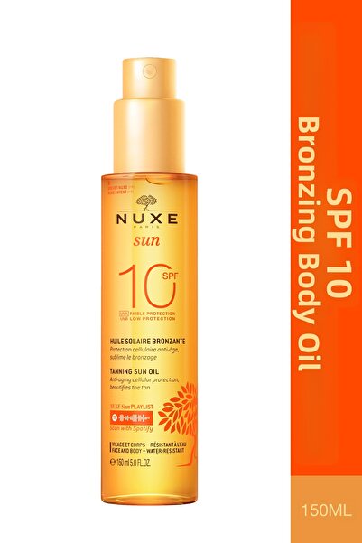 Nuxe Sun Sun Bronzing Face And Body Oil Spf 10 150ml 3264680005862