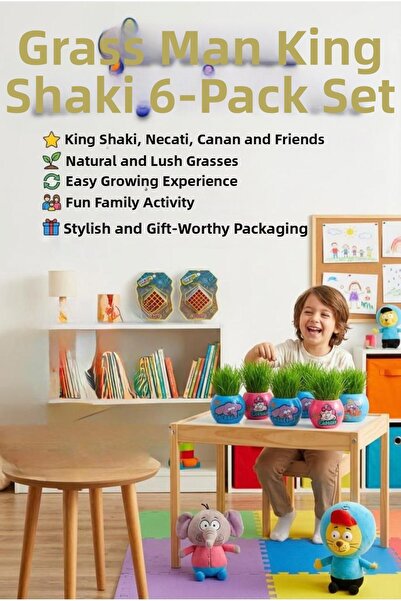 Tıfıl Toys Kral Şakir and His Friends Designed 6-Piece Grass Man Sula Extend ...
