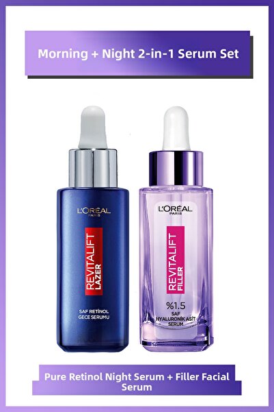L'Oreal Paris ريفيتاليفت فيلر 1.5% مصل حمض الهيالورونيك النقي المضاد للتجاعيد...