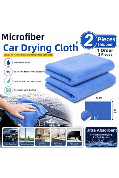Neler Geldi Neler 2 Pcs Ultra Absorbent Auto Drying Cloth Microfiber Cleaning...