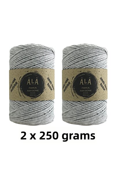 aladepo 2 Pieces of Cotton Cotton Macrame Cord 2mm Chain Macrame Bag Cord 250...