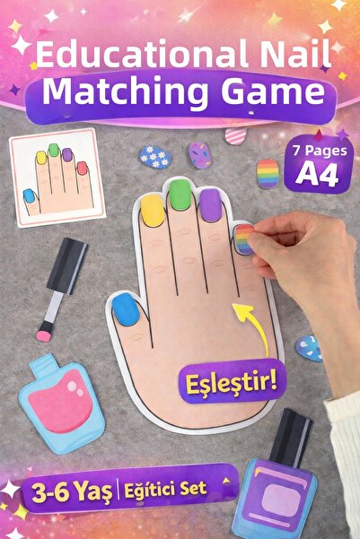 Welly Jones Nail Art Matching Game |   Preschool Educational Activity |   7 S...