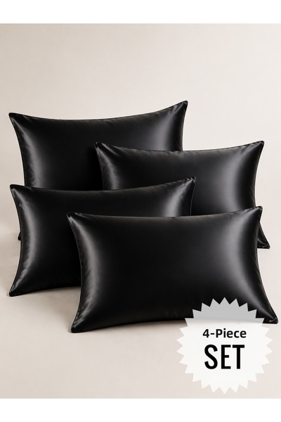 Cherry Bloom Cotton Σετ 4 σατέν μαξιλαροθηκών 50 x 70 με φερμουάρ