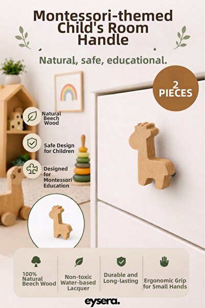 eysera Children's Room Furniture Handle, Drawer Handle, 2 Pieces