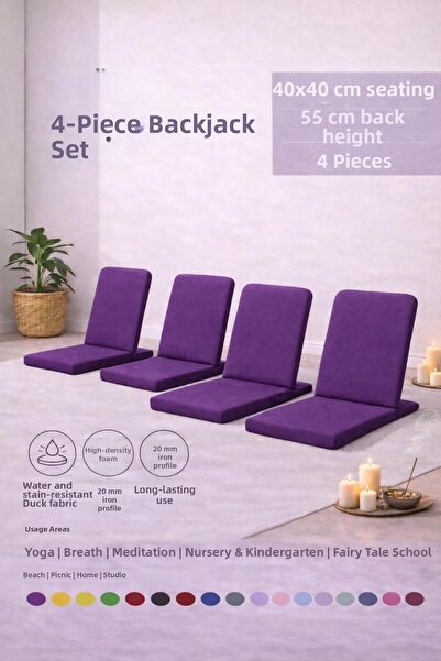 Remege Spor Malzemeleri 4 Pieces Duck Fabric Meditation Chair Floor Cushion w...