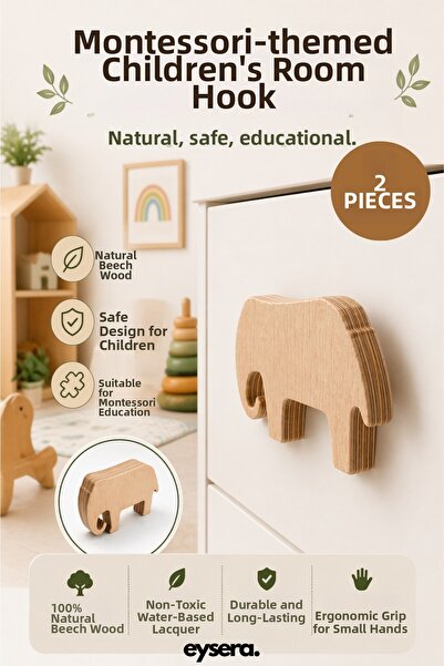 eysera Children's Room Furniture Handle, Drawer Handle, 2 Pieces