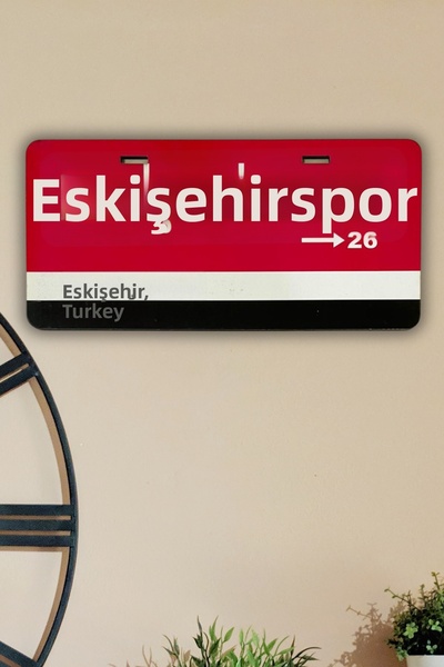 DURUSA Πινακίδα Eskişehirspor, Πινακίδα αυτοκινήτου, Διακοσμητικό προϊόν για ...