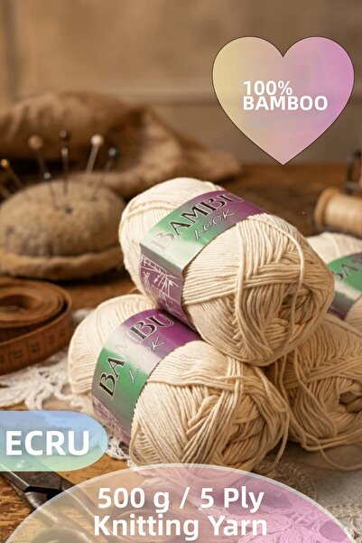 Dantelux خيط حياكة من الخيزران بنسبة 100% (5 ياردات / 500 جرام / 1600 متر)