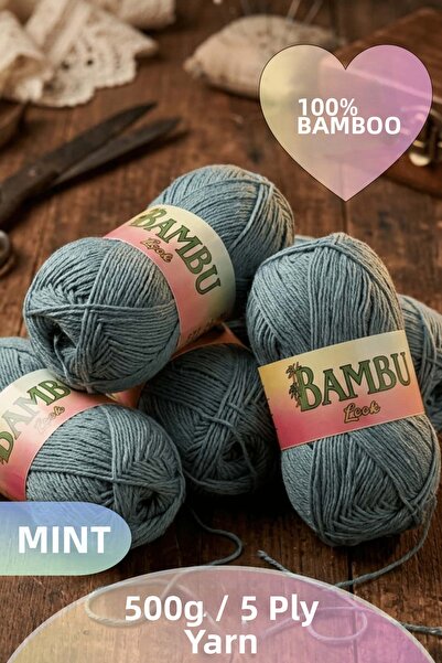 Dantelux 100% Bamboo Knitting Yarn (5 Skeins / 500 Grams / 1600 Meters)