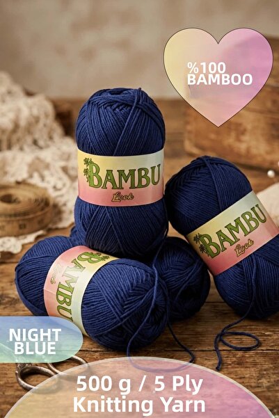 Dantelux 100% Bamboo Knitting Yarn (5 Skeins / 500 Grams / 1600 Meters)