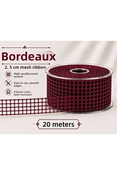 Esteks Dantel ve Tekstil Aksesuarları Κορδέλα 2,5 εκ. 20 μέτρα, Κορδέλα διακό...