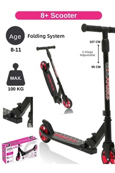 Nextohaps Toys 8+ Pink 2 Wheel Metal Folding Scooter