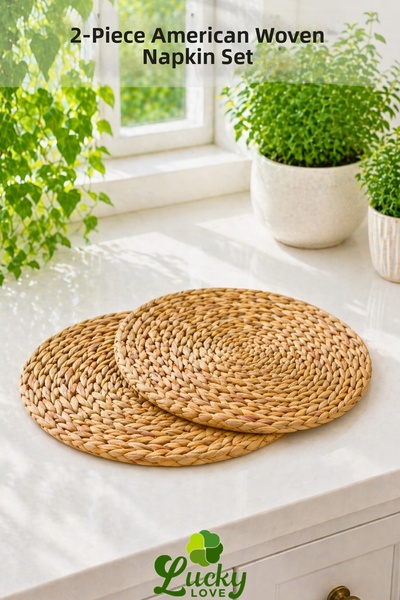 Lucky Love 2-Piece American Supla Luxury Handmade Thick Knitted Bamboo Qualit...