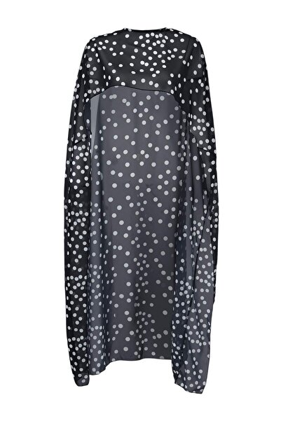 Συλλογή Trendyol Μαύρη Μπλούζα με Πουά Ύφανση και Κάπα TPRSS26BZ00087