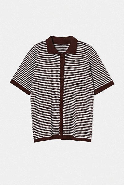 Trendyol Curve Μπλούζα plus size - Καφέ - Κανονική εφαρμογή