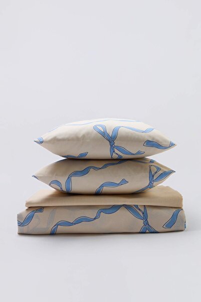 TRENDYOLMİLLA HOME Διπλό Φιόγκος με κορδέλα Σεντόνι με λάστιχο τεμάχια Σετ πα...