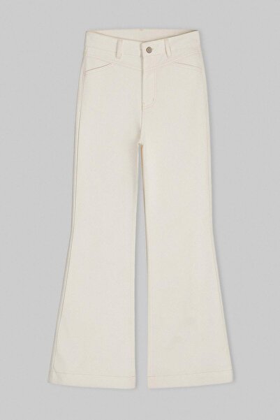 Trendyol Kollektion Ecru High Waist Mid-Stretch-Spanish-Pele-Lock-Jeans TWOSS...