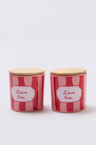 TRENDYOLMİLLA HOME Set de 2 recipiente de depozitare roz-roșu TPHSS26SKB00006