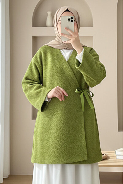 Modamorfo Κιμονό με πλαϊνά δεσίματα - Πράσινο λαδί