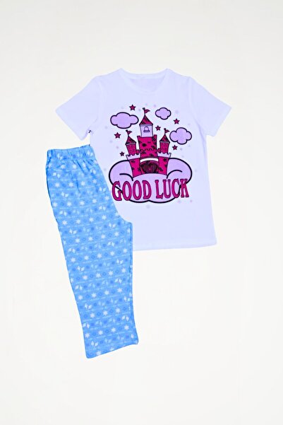 Newteam Σετ παιδικής πιτζάμας με κοντομάνικο σχέδιο για κορίτσια - παντελόνι ...