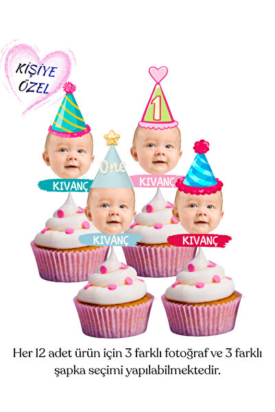 P&B COLLECTION WORKSHOP Kişiye Özel Fotoğraflı Parti Doğum Günü Cupcake Pasta...
