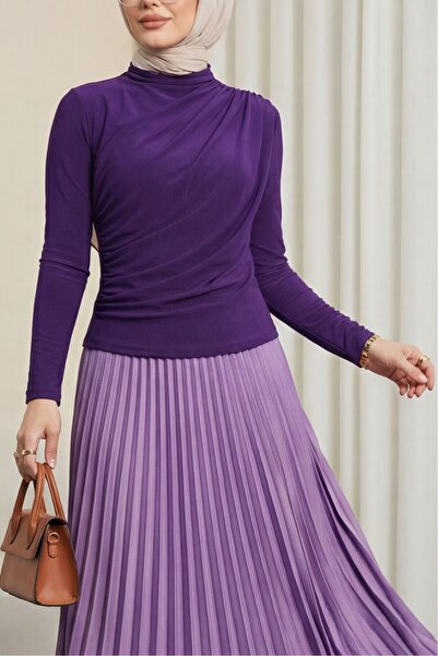 Modamorfo Αμμώδης μπλούζα με μισό λαιμό