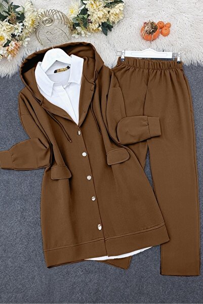 Modamorfo Σετ παντελόνι με κουκούλα και τσέπη - μαύρισμα