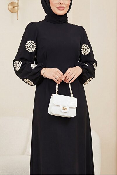 Modamorfo Φόρεμα με κέντημα στις μανίκια από τούλι