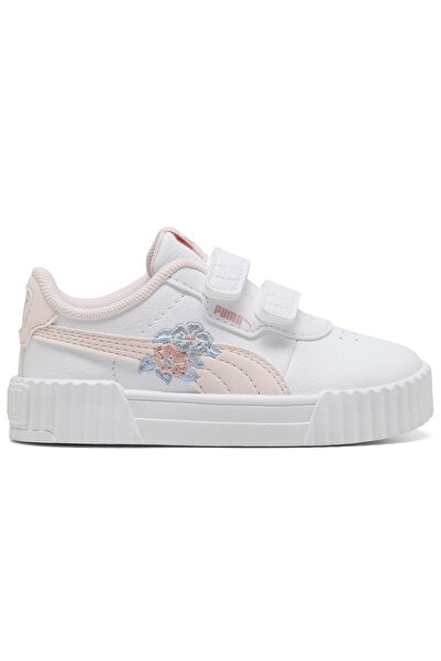 Puma كارينا 3.0 فلورال في إنف 405626-01 حذاء رياضي للأطفال أبيض