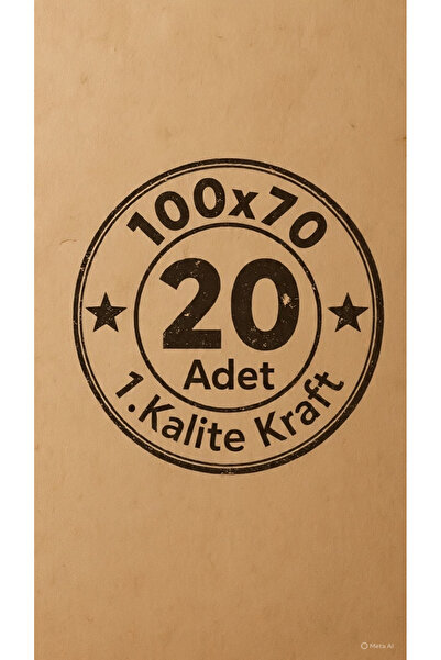 GEZMAT Kraft Kağıt / 20 Adet 100x70cm Kraft Kağıt Çeyiz Ambalaj Paketleme Kağıdı