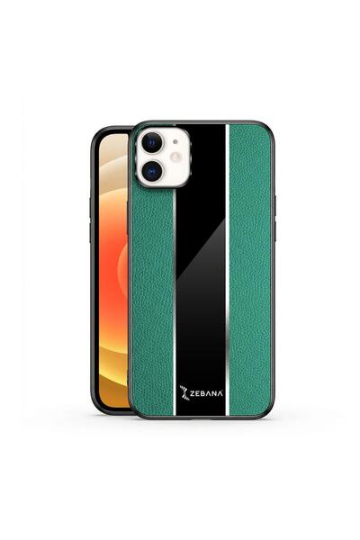 Zebana Apple iPhone 11 Uyumlu Kılıf Premium Deri Kılıf Yeşil