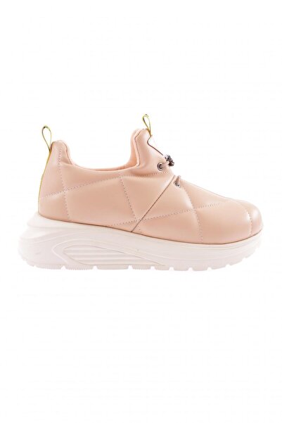 DGN Γυναικεία ελαστικά παπούτσια sneaker με καπιτονέ σχέδιο Nude 15298133118