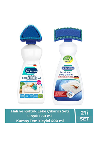 Dr.Beckmann Fırçalı Halı ve Döşemelik Kumaş Leke Çıkarıcı Set 2’li 650 ml