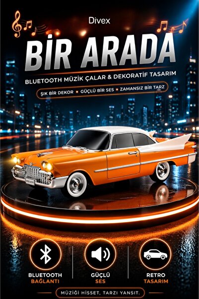 Divex Nostaljik Eşref Tek Model Klasik Araba Tasarımlı Bluetooth Hoparlör - D...