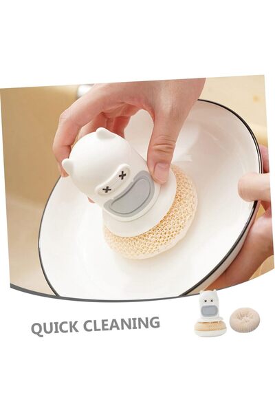 Arabest 2-Pack Pot Brush,Soap Dispensing,Replaceable Scrubber,Dish Scrubber