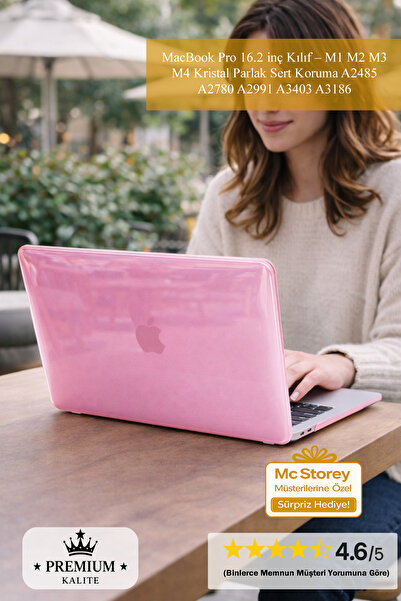 Mcstorey MacBook Pro 16.2 inç Kılıf – M1 M2 M3 M4 Kristal Parlak Sert Koruma ...