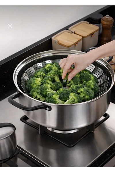 BEYZANA Paslanmaz Buharda Sebze Haşlama Sepeti Mtf.02814.00