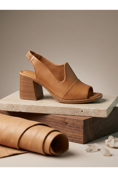 Deripabuc Γυναικεία δερμάτινα σανδάλια από γνήσιο δέρμα DP08-1501