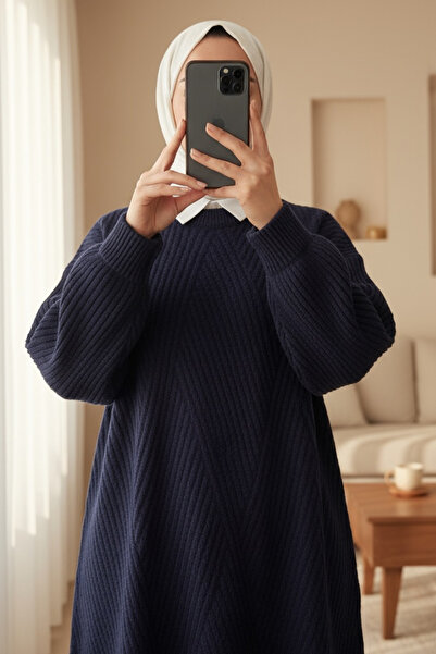 Modamorfo Πλεκτό πουλόβερ με λαιμόκοψη καρό και σχέδιο μπακλαβά - λακαρισμένο