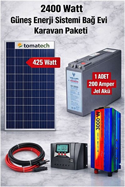 maxcam 2400 WATT  TV, Buzdolabı, Aydınlatma İçin Güneş Enerji Sistemi Bağ Evi...