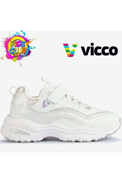 Vicco حذاء رياضي للأطفال Hack D-lites طبي باللون الأبيض
