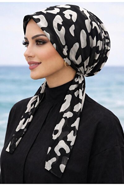 R&S modibone μαντήλι, σκούφος, βαμβακερό ύφασμα, αντιολισθητικό, μαύρο και άσπρο